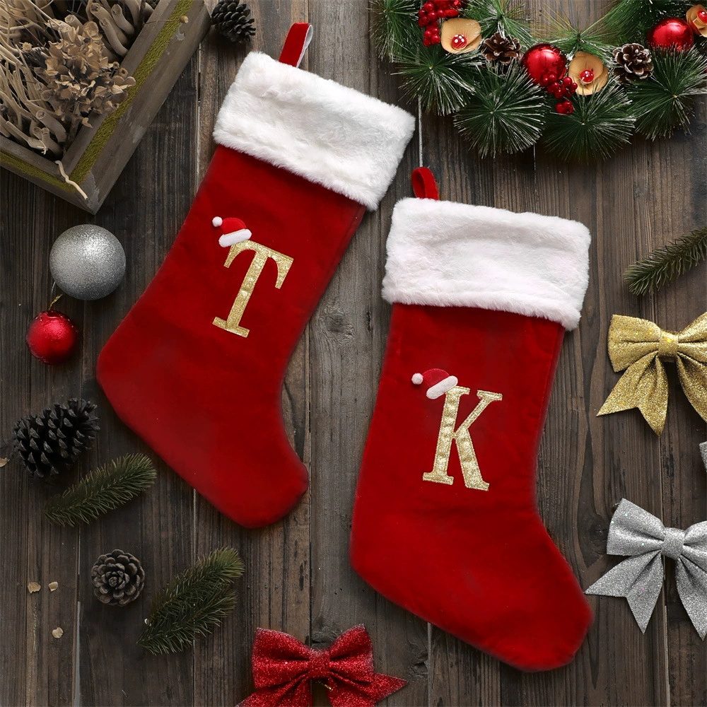 ถุงของขวัญคริสต์มาสลายตัวอักษร - Christmas Stocking Hanging บทวิจารณ์และราคา