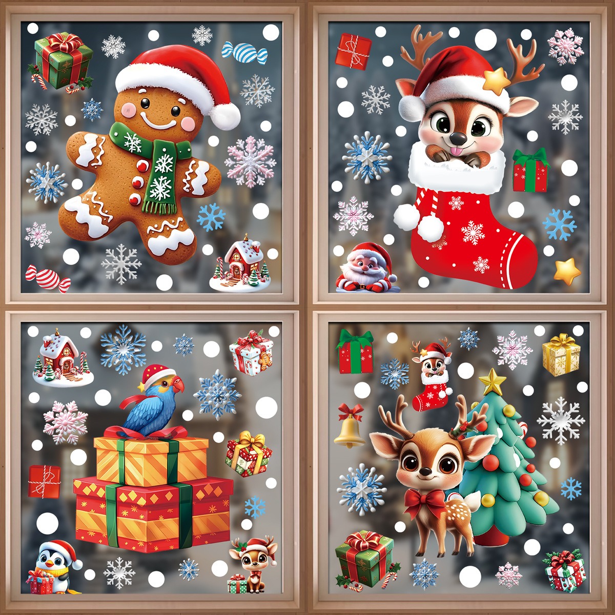 สติกเกอร์ติดหน้าต่างคริสต์มาส  - Snowflake Window Decal บทวิจารณ์และราคา