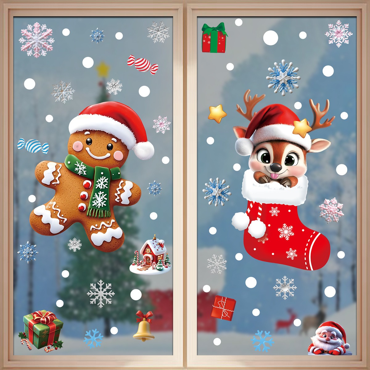 สติกเกอร์ติดหน้าต่างคริสต์มาส  - Snowflake Window Decal บทวิจารณ์และราคา