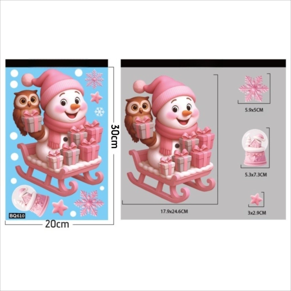 สติกเกอร์ติดกระจก PVC ลายเกล็ด - Snowflake Window Decal บทวิจารณ์และราคา