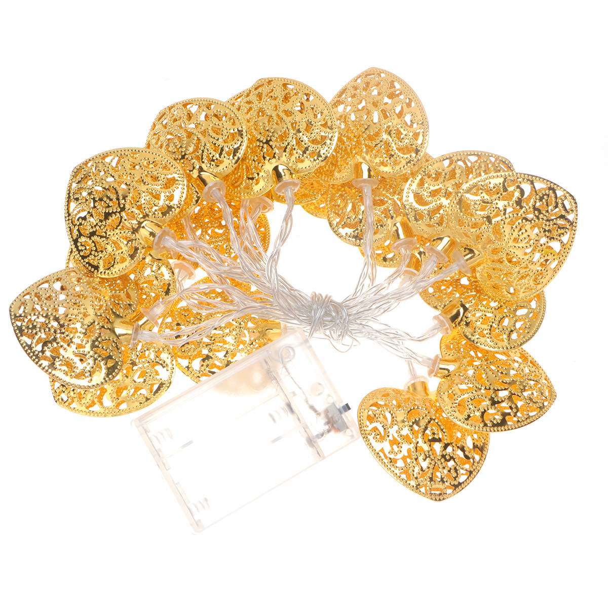 ไฟสายรูปหัวใจ 20 ดวง สีทองขาวอ - Led Fairy String Lights บทวิจารณ์และราคา