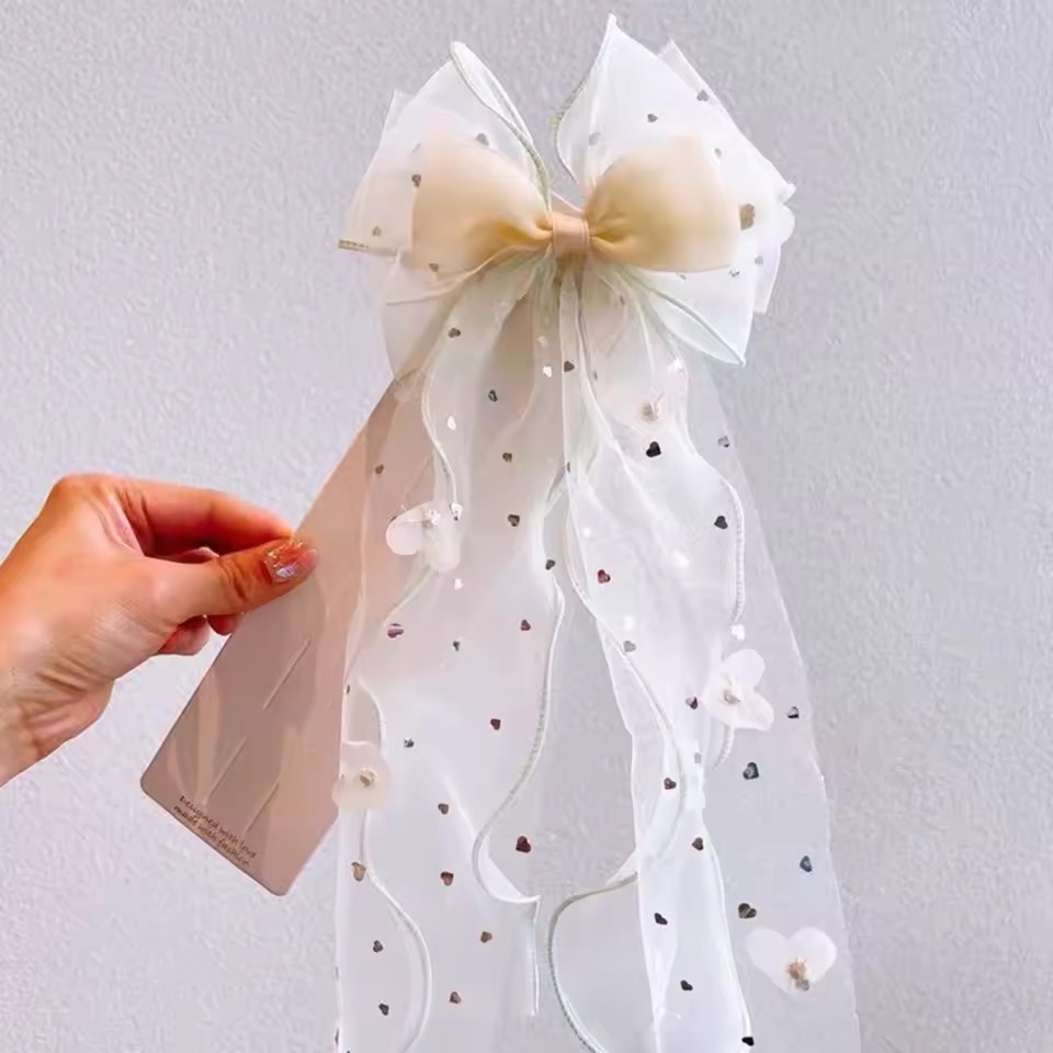 กิ๊บติดผมโบว์ตาข่ายสไตล์เกาหลี - Ribbon Bow Gift บทวิจารณ์และราคา