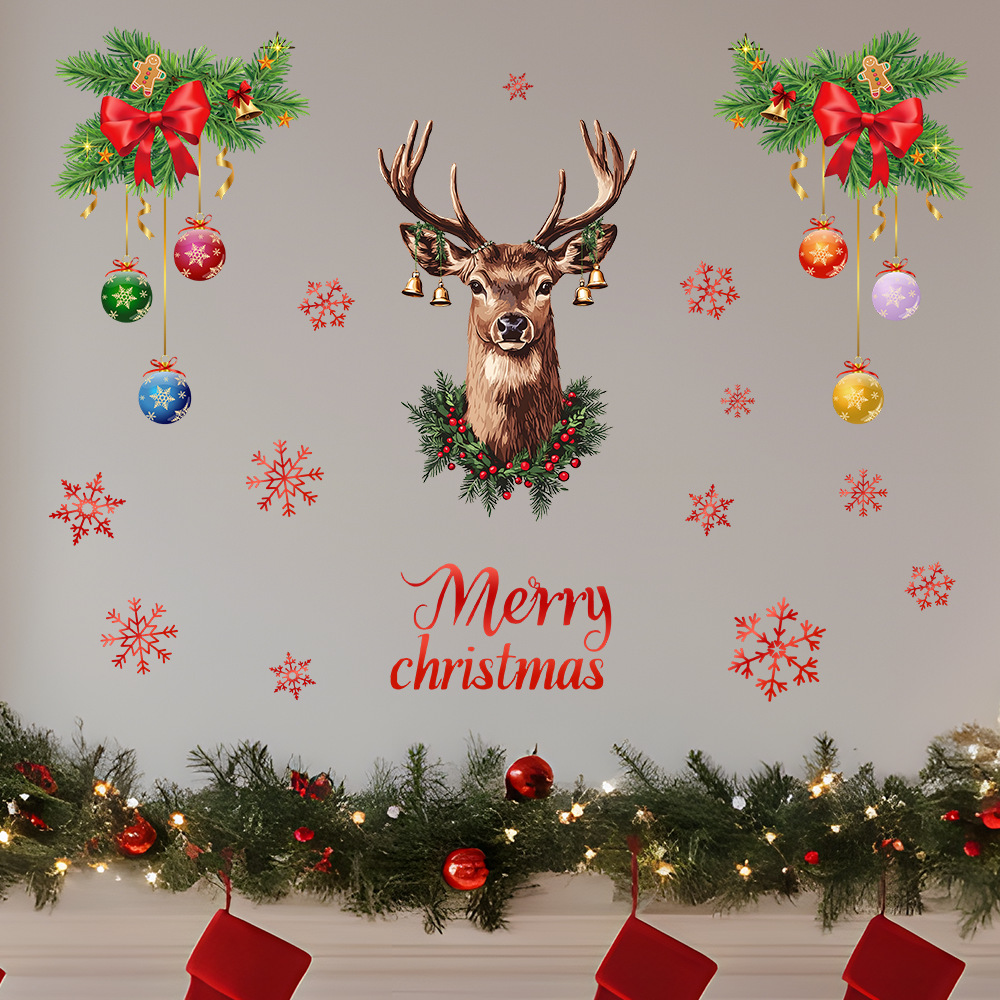 คริสต์มาสเกล็ดหิมะหัวกวางสติ๊ก - Snowflake Window Decal บทวิจารณ์และราคา