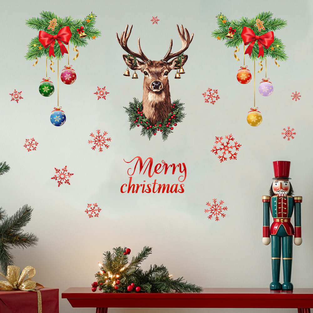 คริสต์มาสเกล็ดหิมะหัวกวางสติ๊ก - Snowflake Window Decal บทวิจารณ์และราคา