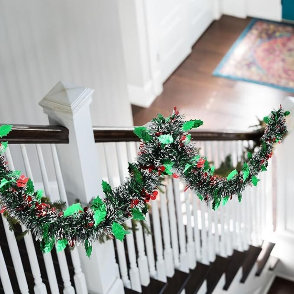 พวงมาลัยคริสต์มาสแบบใช้ซ้ำได้  - Tinsel Garland Decoration บทวิจารณ์และราคา