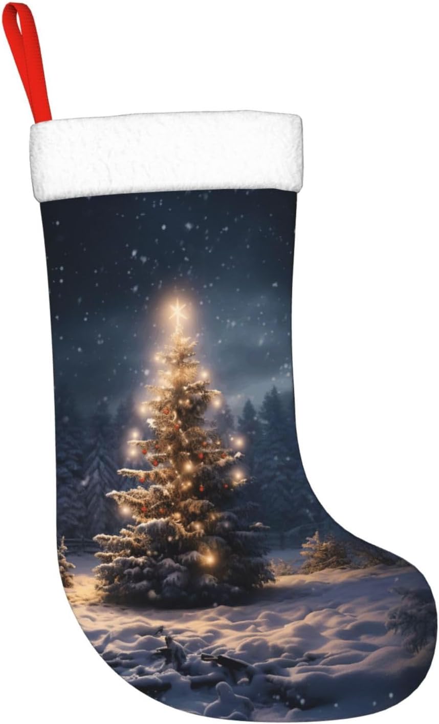 ถุงเท้าคริสต์มาสลายหิมะ 1 ชิ้น - Christmas Stocking Hanging บทวิจารณ์และราคา