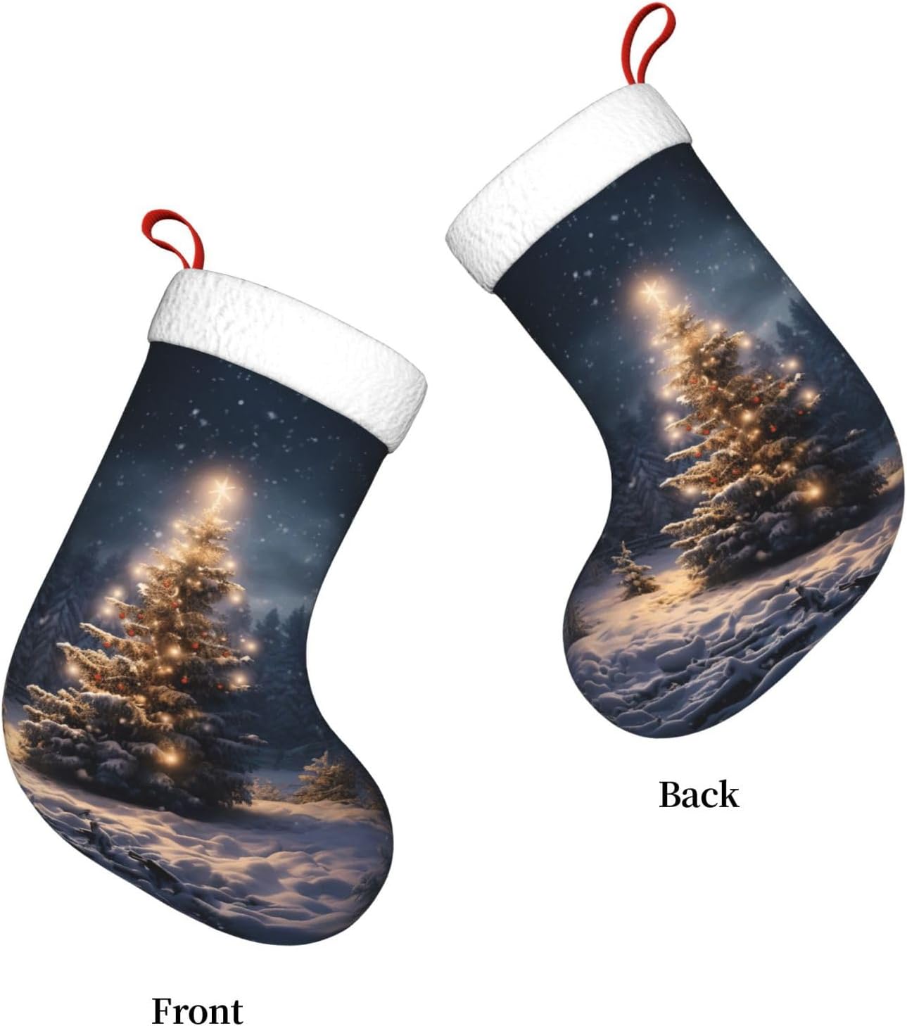 ถุงเท้าคริสต์มาสลายหิมะ 1 ชิ้น - Christmas Stocking Hanging บทวิจารณ์และราคา