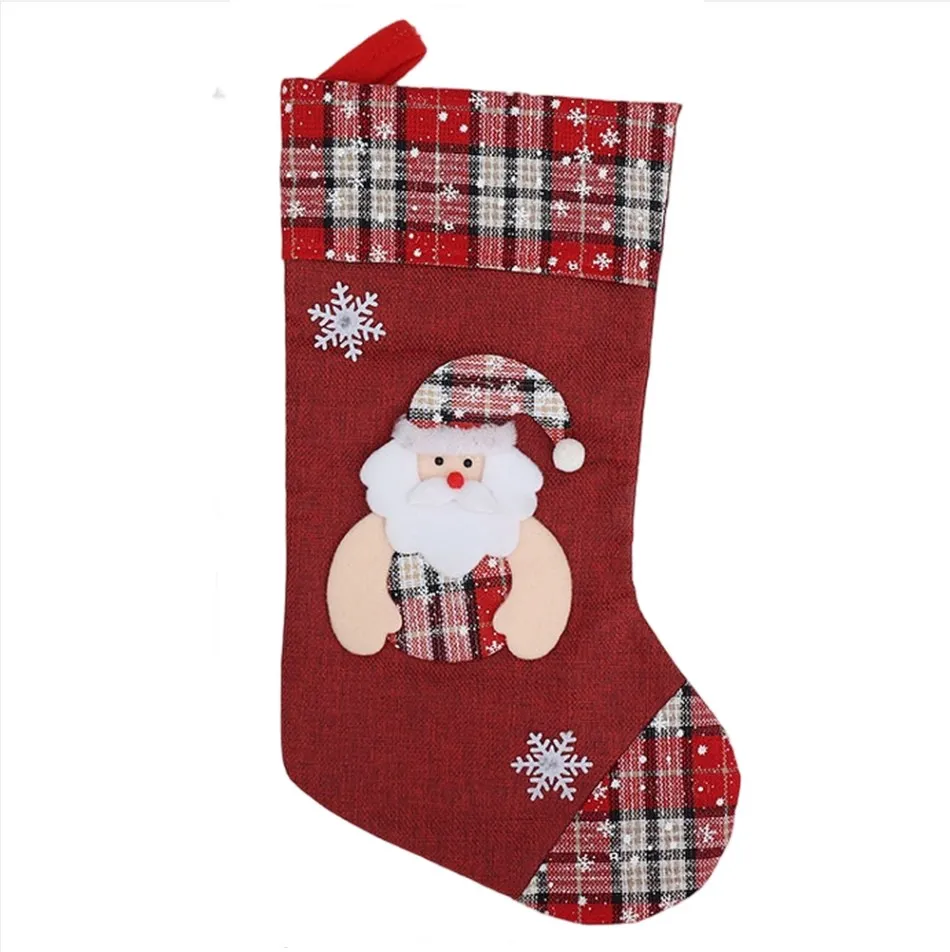 ถุงของขวัญคริสต์มาส 1 ชิ้น ผ้า - Christmas Stocking Hanging บทวิจารณ์และราคา