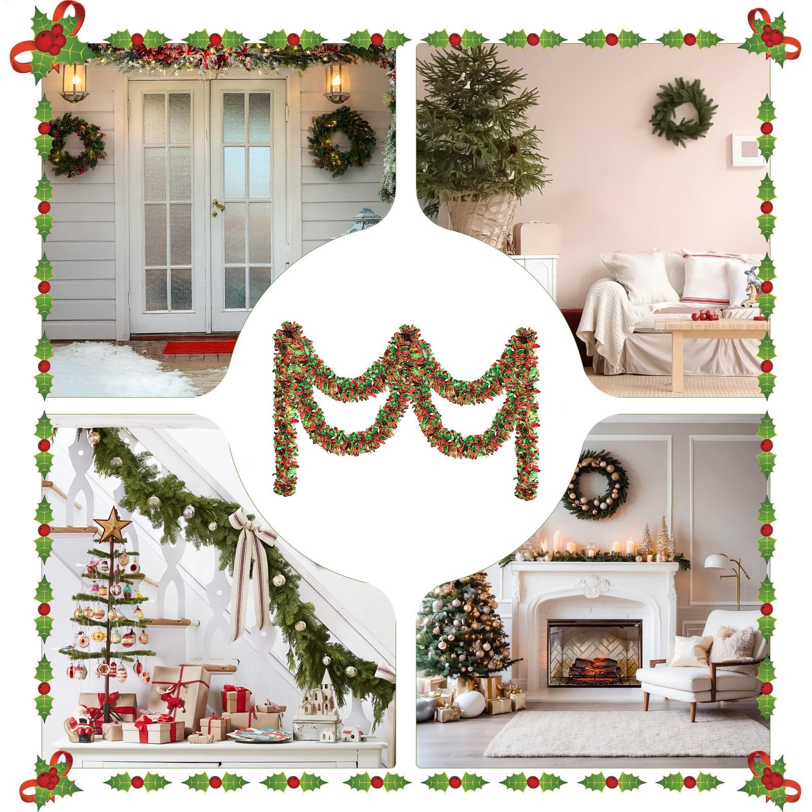 พวงมาลัยตกแต่งคริสต์มาสแบบมีปร - Tinsel Garland Decoration บทวิจารณ์และราคา