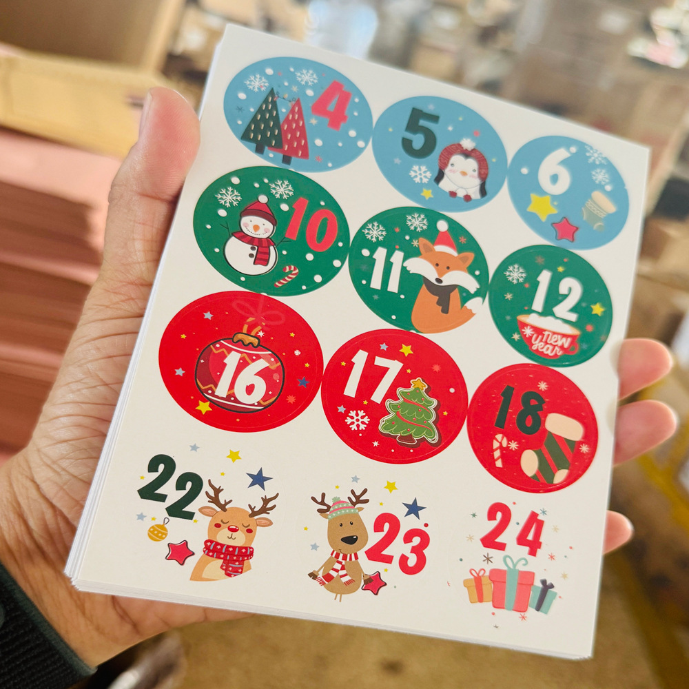 สติกเกอร์ตัวเลขปฏิทินนับถอยหลั - Advent Calendar Gift บทวิจารณ์และราคา
