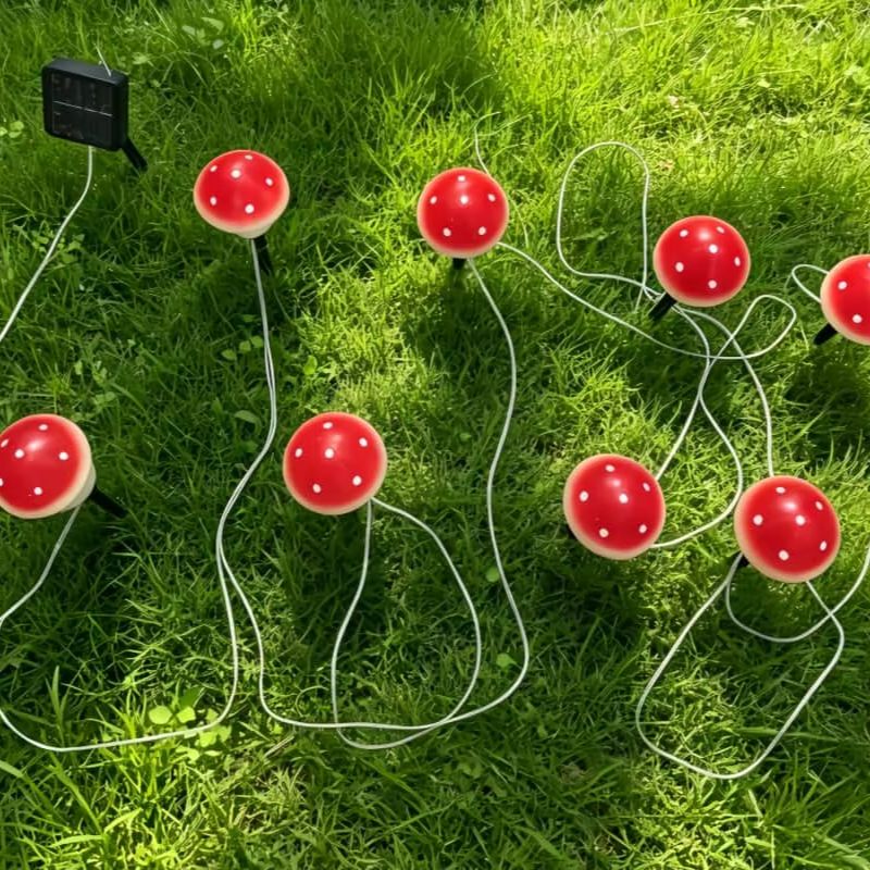 ไฟประดับรูปเห็ดพลังงานแสงอาทิต - Christmas Lights Outdoor บทวิจารณ์และราคา