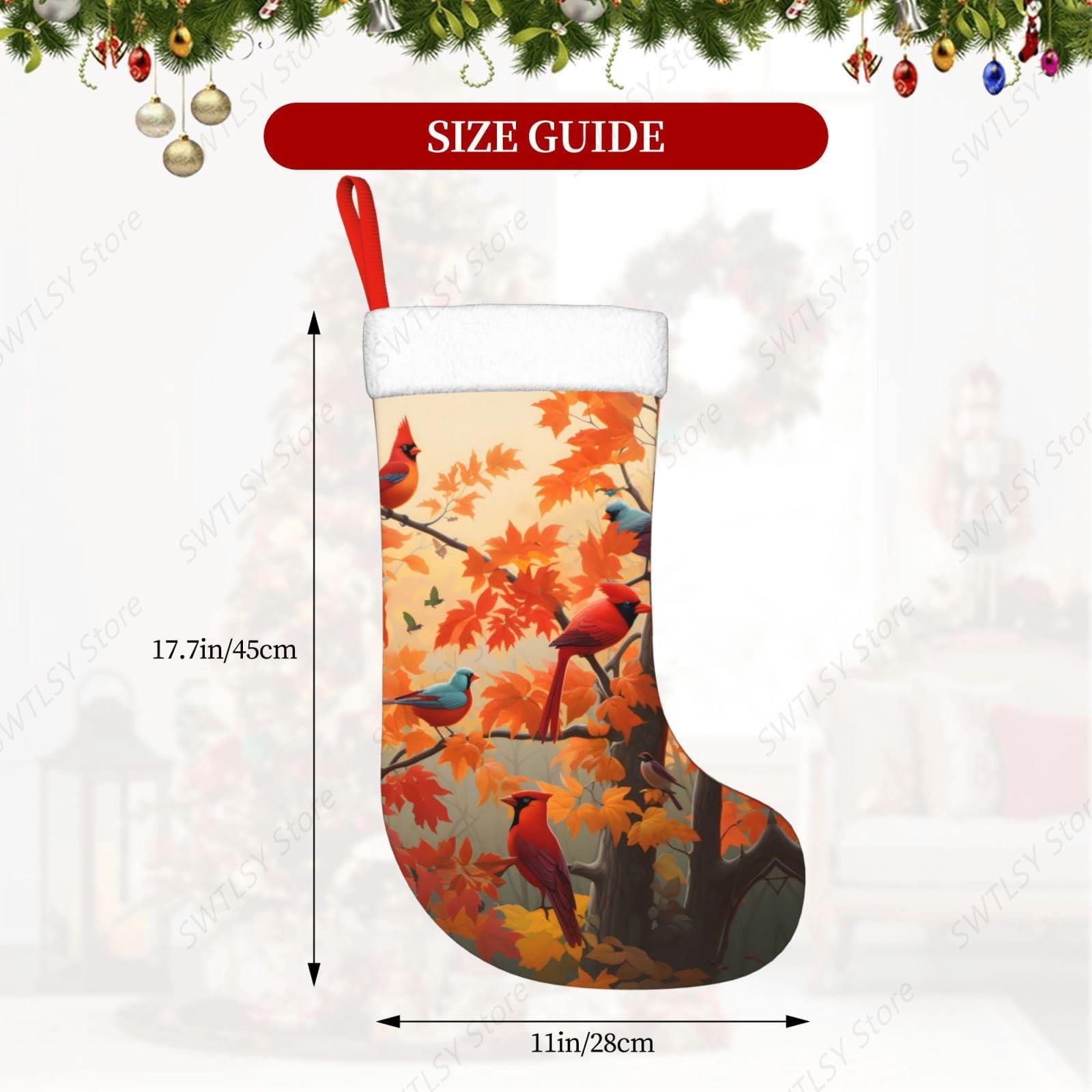 ถุงเท้าคริสต์มาสลายนกคาร์ดินัล - Christmas Stocking Hanging บทวิจารณ์และราคา