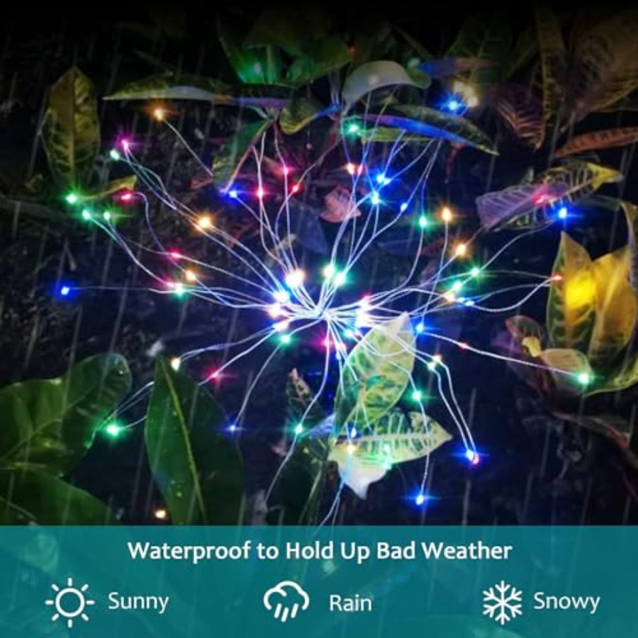 ไฟพลังงานแสงอาทิตย์รูปดอกไม้ไฟ - Christmas Lights Outdoor บทวิจารณ์และราคา
