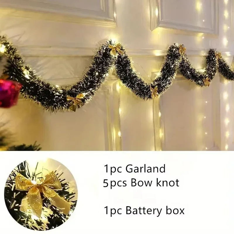 พวงมาลัยคริสต์มาสประดับด้วยไฟ  - Tinsel Garland Decoration บทวิจารณ์และราคา