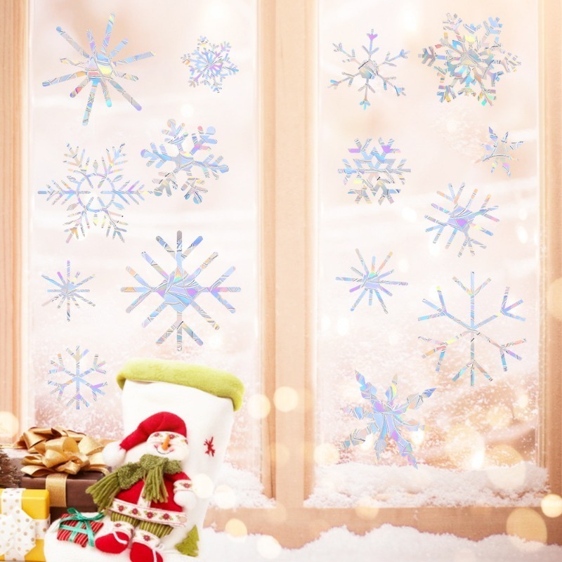 สติ๊กเกอร์ติดกระจกตกแต่งบ้านลา - Snowflake Window Decal บทวิจารณ์และราคา