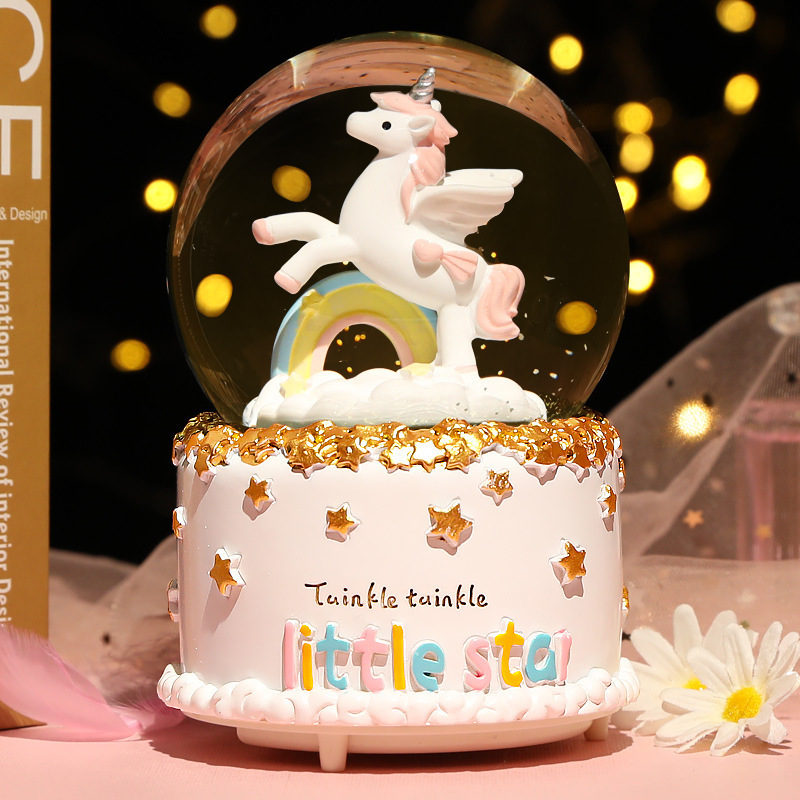 ใหม่คริสตัลบอลเพลงกล่องสาวหัวใ - Snow Globe Musical บทวิจารณ์และราคา