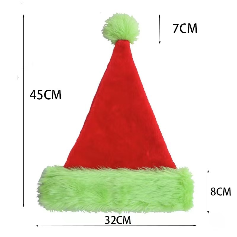 หมวกซานต้าขนปุย 1 ชิ้น/10 ชิ้น - Santa Hat Plush บทวิจารณ์และราคา